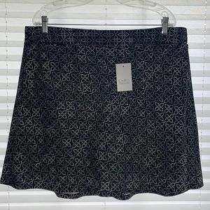 Croft & Barrow Golf Skort NWT Black Gray White Size Large
